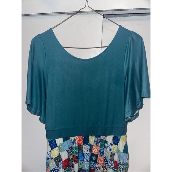 Super Cute Dresses Ringger patchwork Nomad Queen butterfly maxi dress - Picture 4 of 6